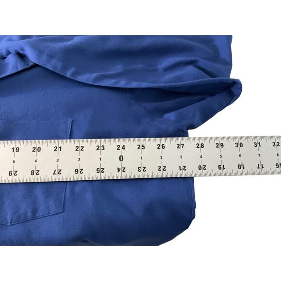 Van Heusen Men's Blue  18 1/2 35/36 Tall Fit  Shirt Stretch Cotton Blend - Picture 5 of 11